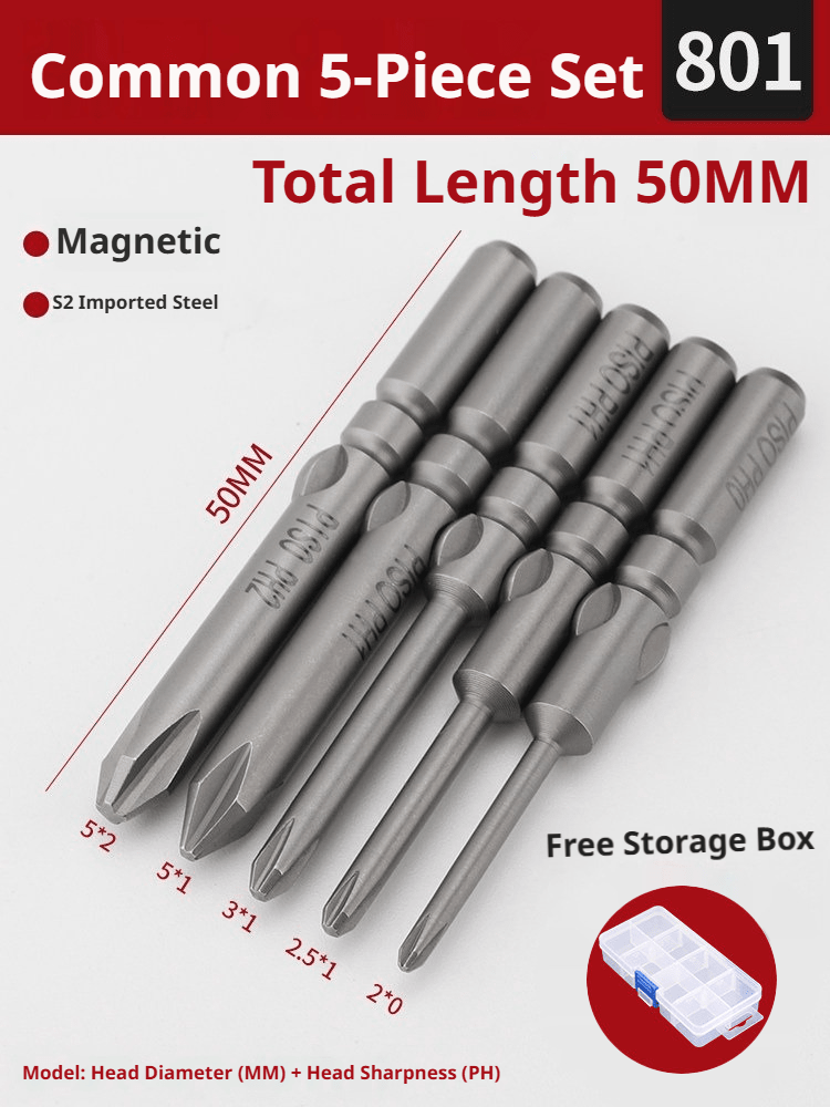 S2 Steel Magnetic Screwdriver Bit Set – Extended 5mm/6mm Bits for Laptop, PC & Electronics Repair - HomeDIYer