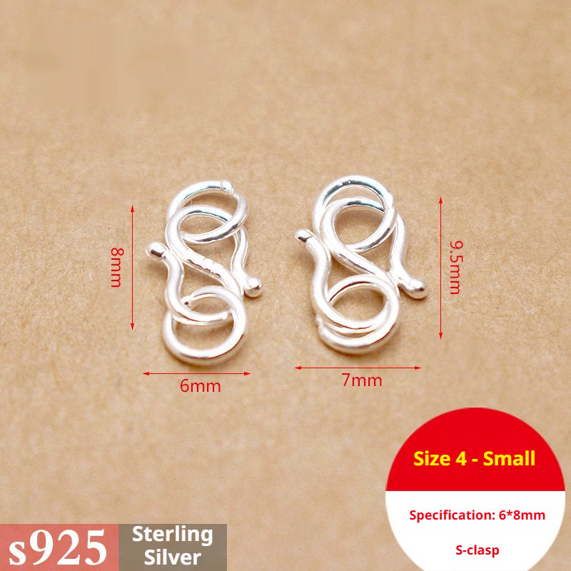 s925 Sterling Silver Clasps – Spring Ring, Lobster, Question Hook, S & W Clasps for DIY Bracelets, Necklaces, Jewelry Making (Multiple Sizes)