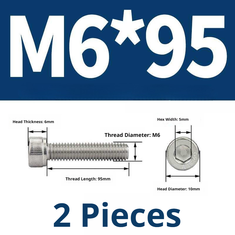 316 Stainless Steel Socket Head Cap Screws – Hex Allen Bolt, M2–M20, GB/T Standard, 4.8 Grade