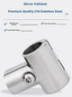 316 Stainless Steel Open Tee Pipe Fitting for Boats – Detachable 90° Marine Handrail Connector, 22.5mm & 25.5mm