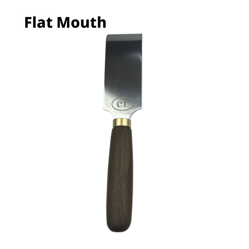 Leather Cutting & Skiving Knife Set – Flat / Bevel / Round Mouth, Beech Wood Handle, Stainless Steel Blade