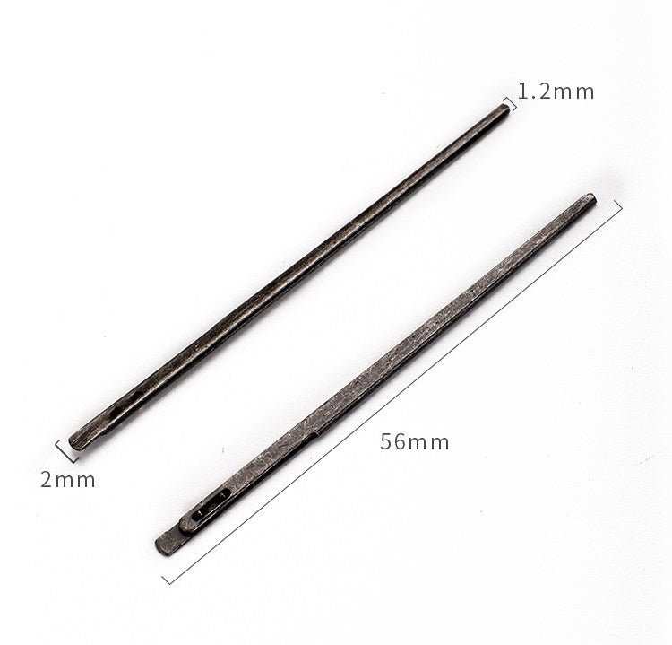 Woven Leather Cord Needle – 56mm Flat Cord Weaving Needle for 3mm Leather Rope (10 Pack)