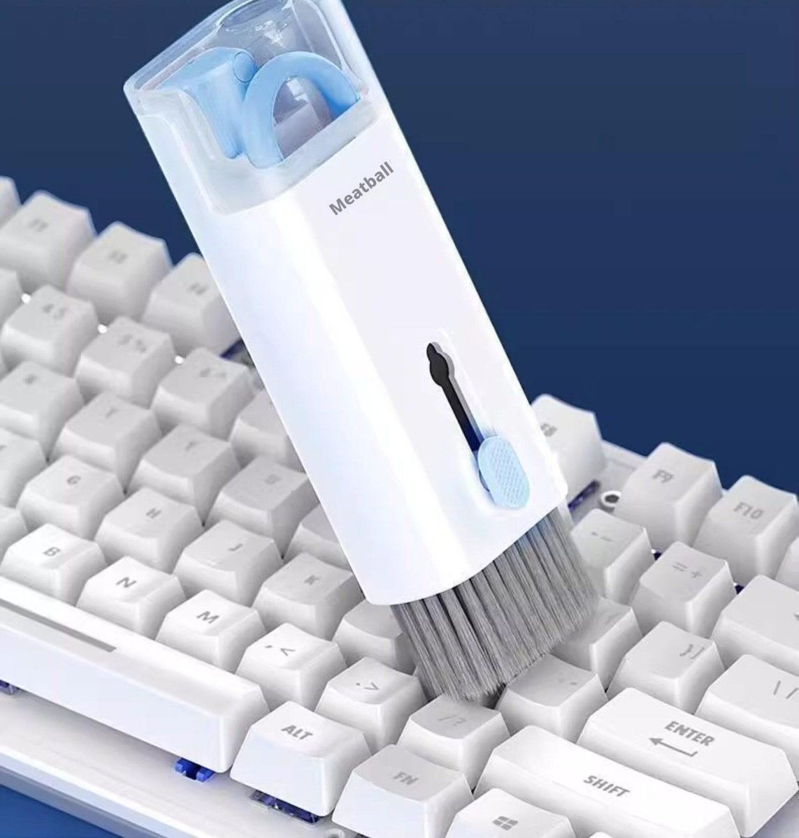 7 - in - 1 Keyboard Cleaning Kit – Soft Brush, Keycap Puller & Earbud Cleaner for Laptop, PC & Desk | Choose Blue or Pink - HomeDIYer