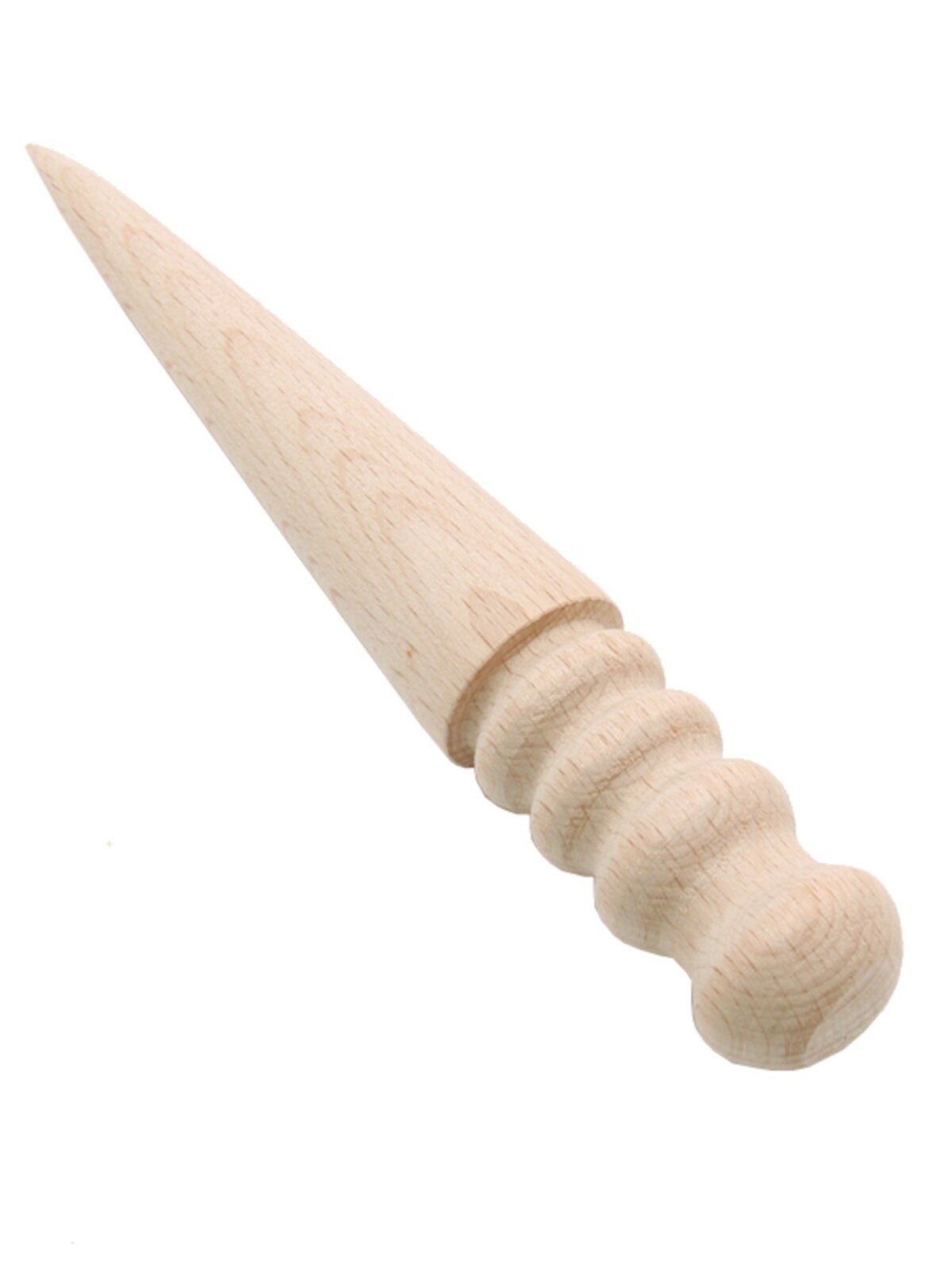 Beech Wood Sanding Stick Set – Round, Flat & Disc Burnisher for Leather Edge Finishing