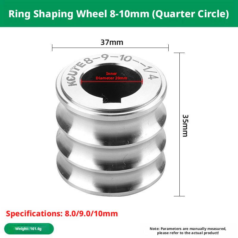 KCUTE Manual Ring Shaping Machine – 40+ Roller Wheels, for Gold/Silver