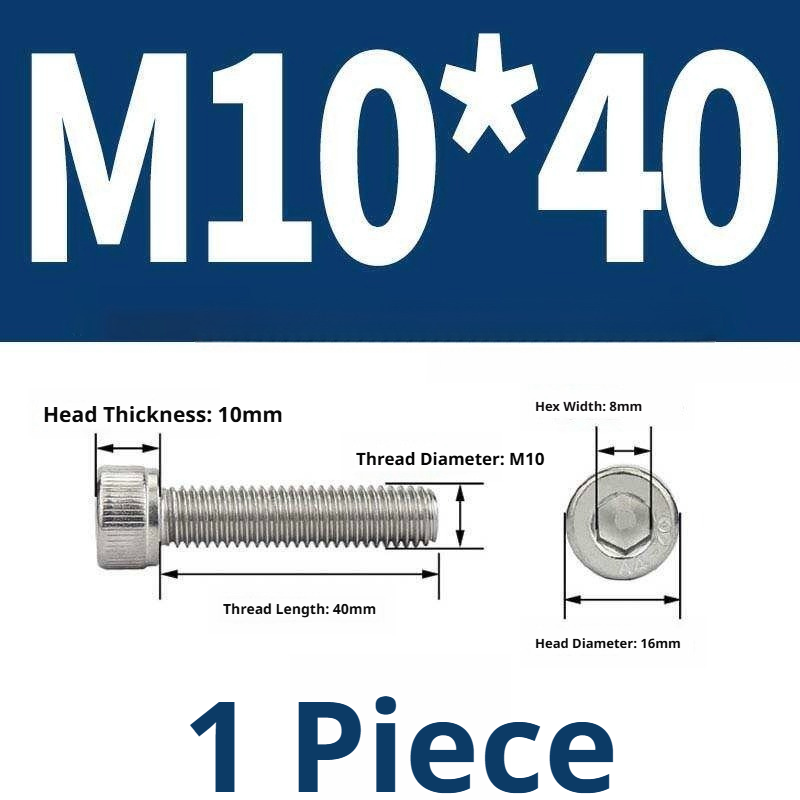 316 Stainless Steel Socket Head Cap Screws – Hex Allen Bolt, M2–M20, GB/T Standard, 4.8 Grade