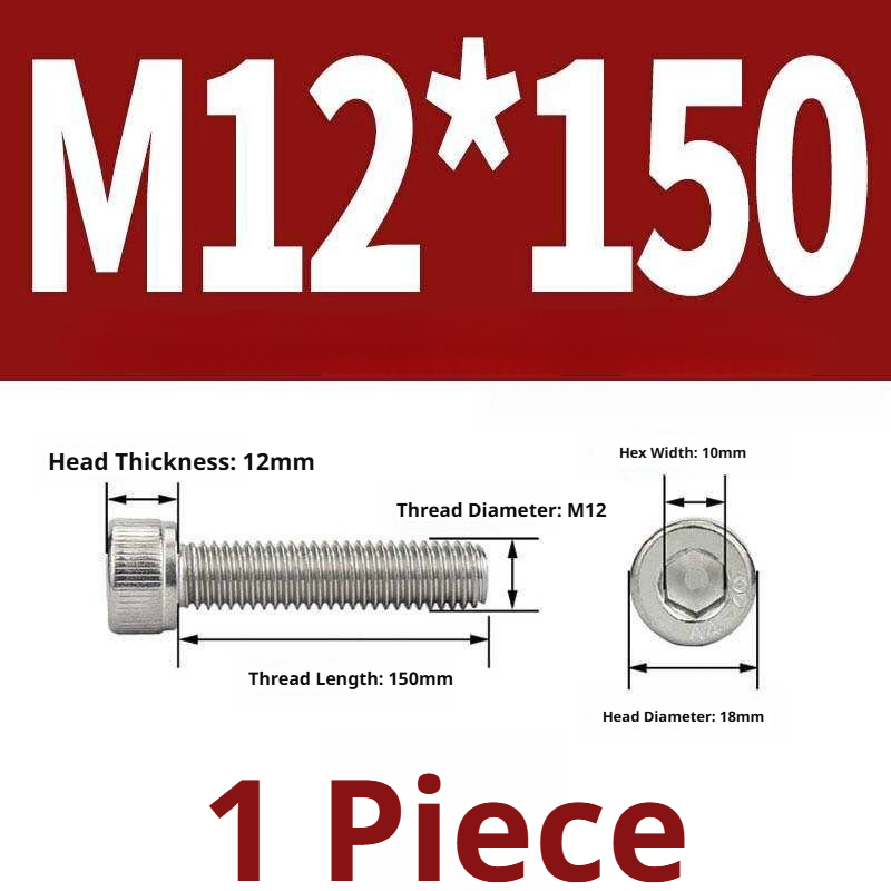 316 Stainless Steel Socket Head Cap Screws – Hex Allen Bolt, M2–M20, GB/T Standard, 4.8 Grade