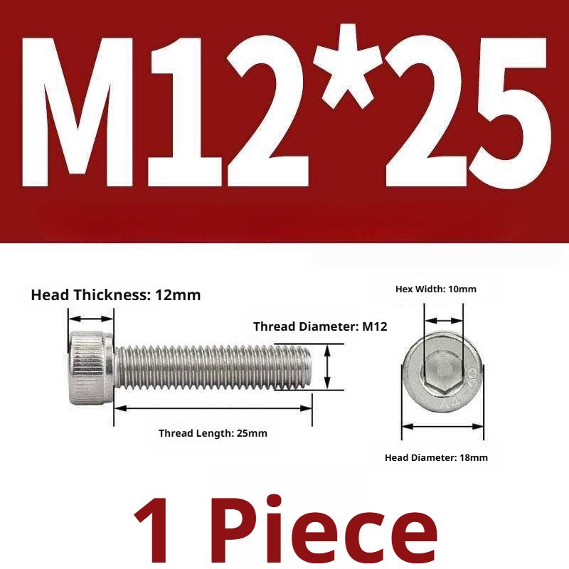 316 Stainless Steel Socket Head Cap Screws – Hex Allen Bolt, M2–M20, GB/T Standard, 4.8 Grade