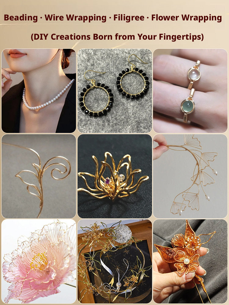 100m Color‑Retaining Copper Wire – DIY Wire Wrapping & Flower Making