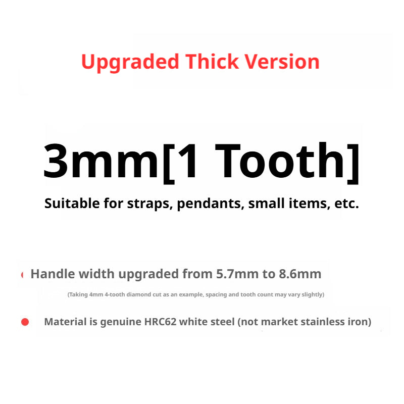 White Steel Diamond Chisel Set – 3/4/5/6mm Spacing, 1/2/4/6 Teeth for Leather Stitching