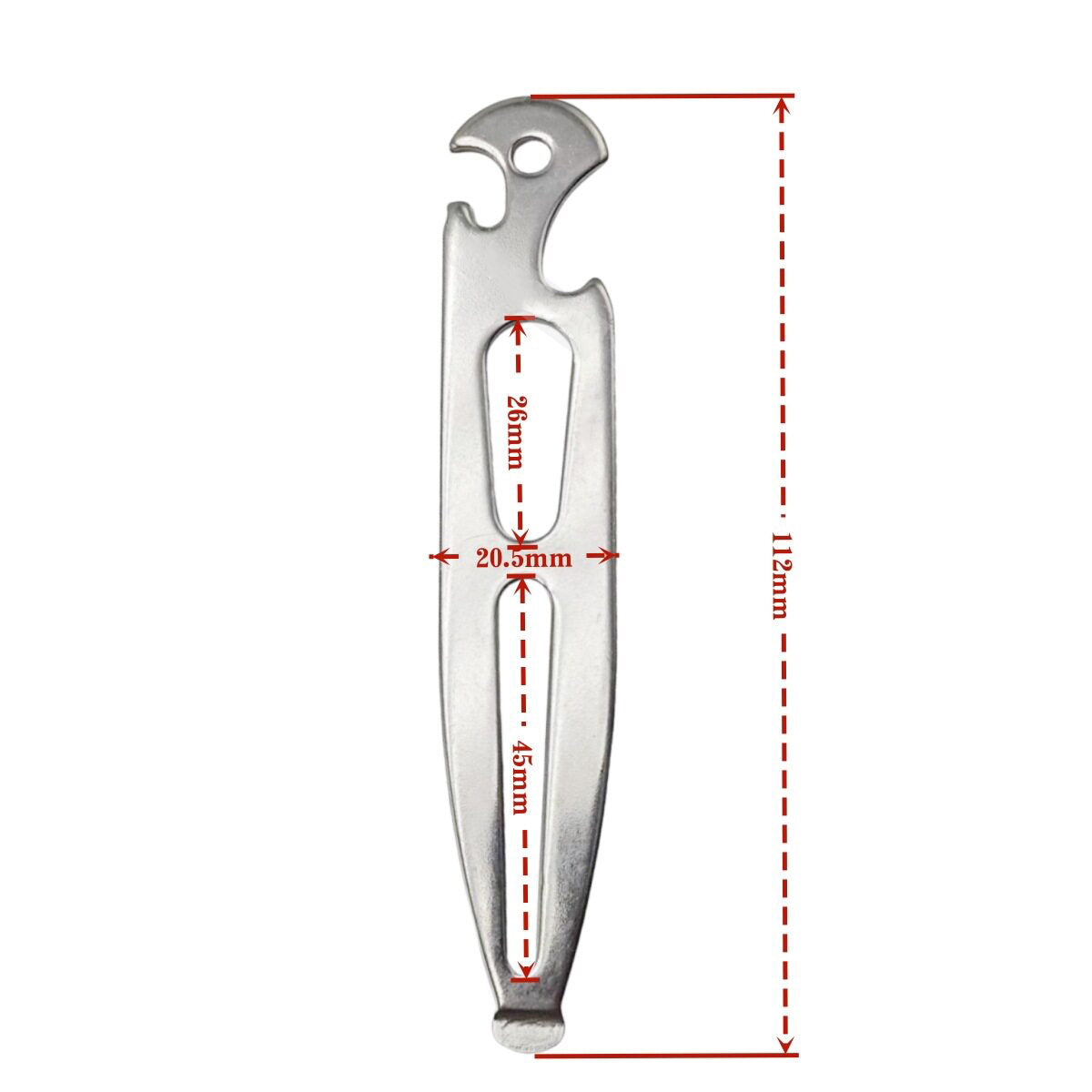 304 Stainless Steel Marine Multi-Tool – Shackle Key, Bottle Opener & Hex Screwdriver for Boats