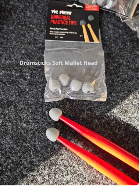 Universal Drumstick Soft Mallet Heads – Practice Tips for Quiet Playing, Jazz, and Drumhead Protection (4‑Pack)