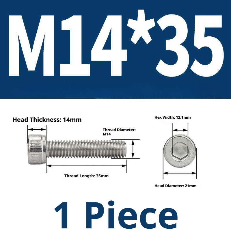 316 Stainless Steel Socket Head Cap Screws – Hex Allen Bolt, M2–M20, GB/T Standard, 4.8 Grade
