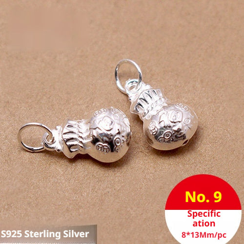 s925 Sterling Silver Pendants & Beads – 40+ Shapes for DIY Red String Bracelets, Crystal Jewelry, Handmade Weaving Accessories