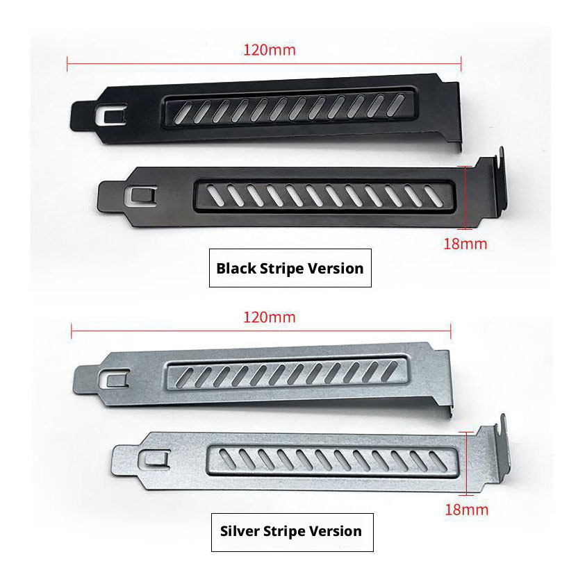 PCI Slot Cover Blanking Plate with Screws – Slotted, Solid & Perforated, 10-Pack for ATX/Micro-ATX PC Cases