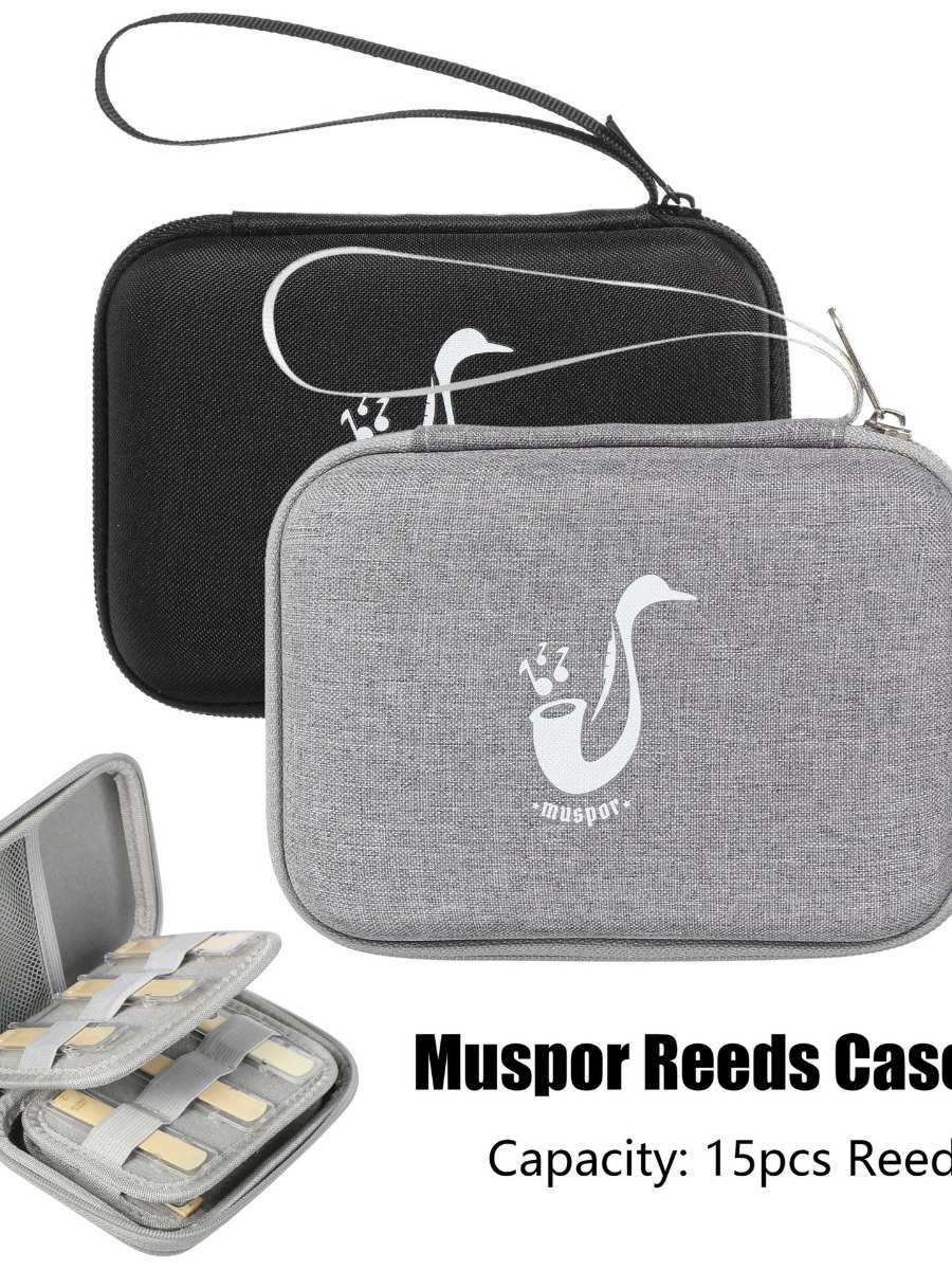 Waterproof Reed Storage Case – 15-Piece Capacity Holder for Saxophone & Clarinet Reeds