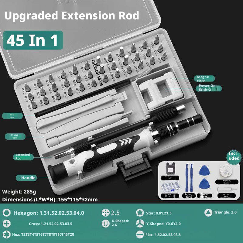 Precision Electronics Repair Tool Kit — 45/86/117/138-in-1 with Bits & Auxiliary Tools