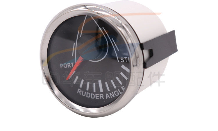 Marine Rudder Angle Indicator Gauge & Sensor – 316 SS Bezel, IP67, 12V/24V for Yachts, Speedboats & Fishing Boats