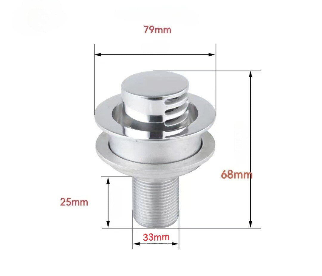 Marine 316 Stainless Steel Fuel & Water Tank Vent - Heavy Duty Boat Ventilation for Yachts & Fishing Boats 1 Inch to 2 Inch