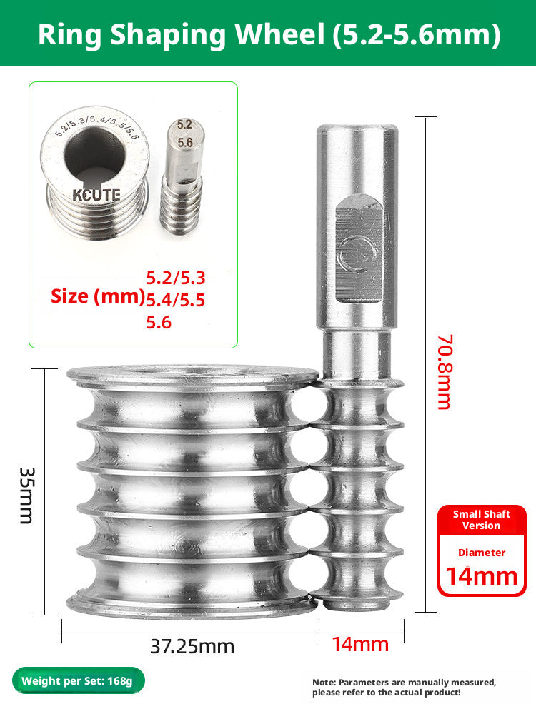 KCUTE Manual Ring Shaping Machine – 40+ Roller Wheels, for Gold/Silver