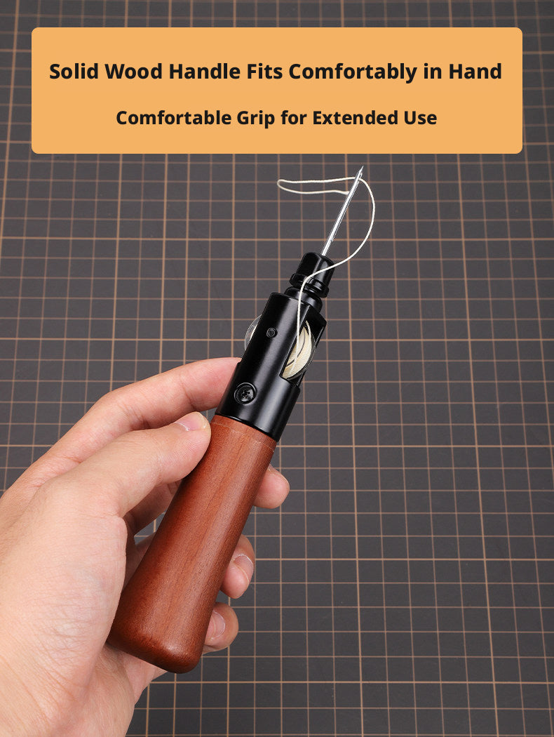 Leather Hand Sewing Tool – Hand Stitcher for Bags, Belts, Saddles (Lock Stitch) with 25 Color Waxed Thread