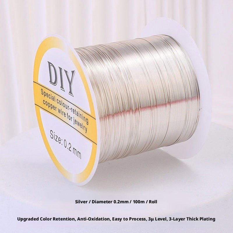 100m Color‑Retaining Copper Wire – DIY Wire Wrapping & Flower Making