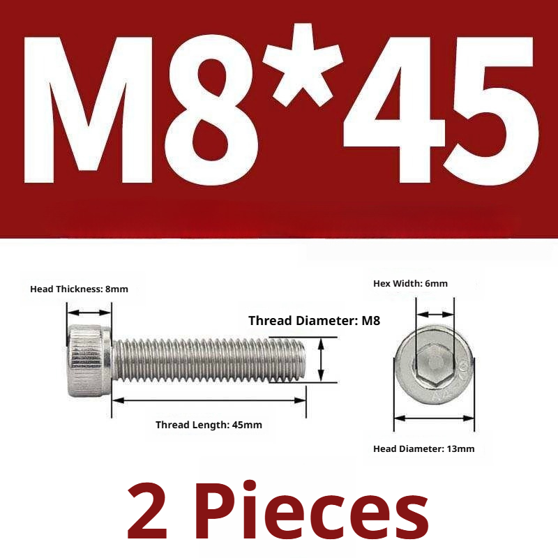 316 Stainless Steel Socket Head Cap Screws – Hex Allen Bolt, M2–M20, GB/T Standard, 4.8 Grade