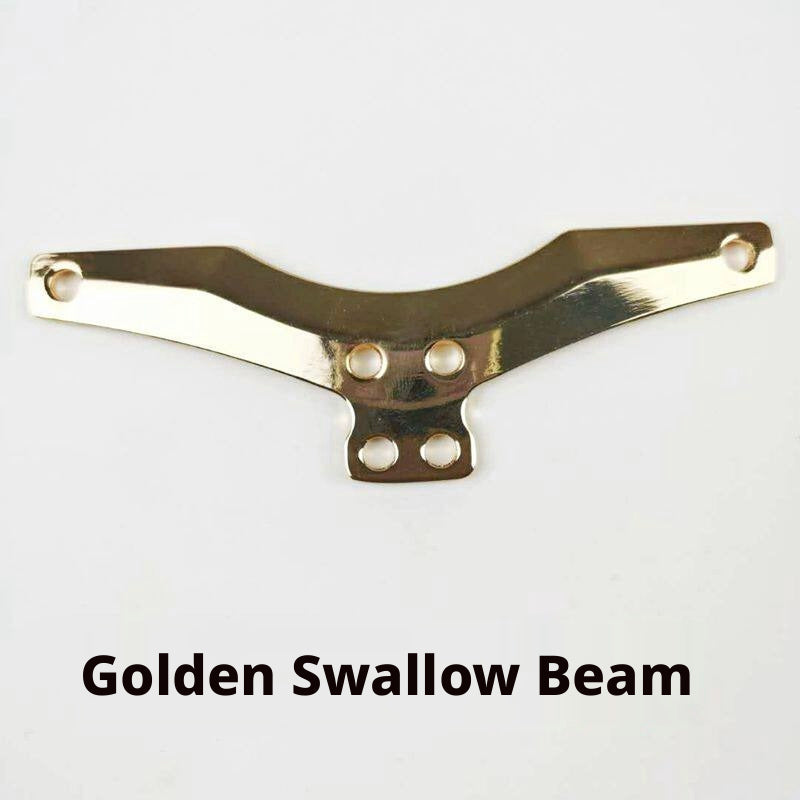 Saxophone Strap Hardware Set – Swallow Cross Bar, 5‑Hole Buckle & Metal Hook (Gold or Black)
