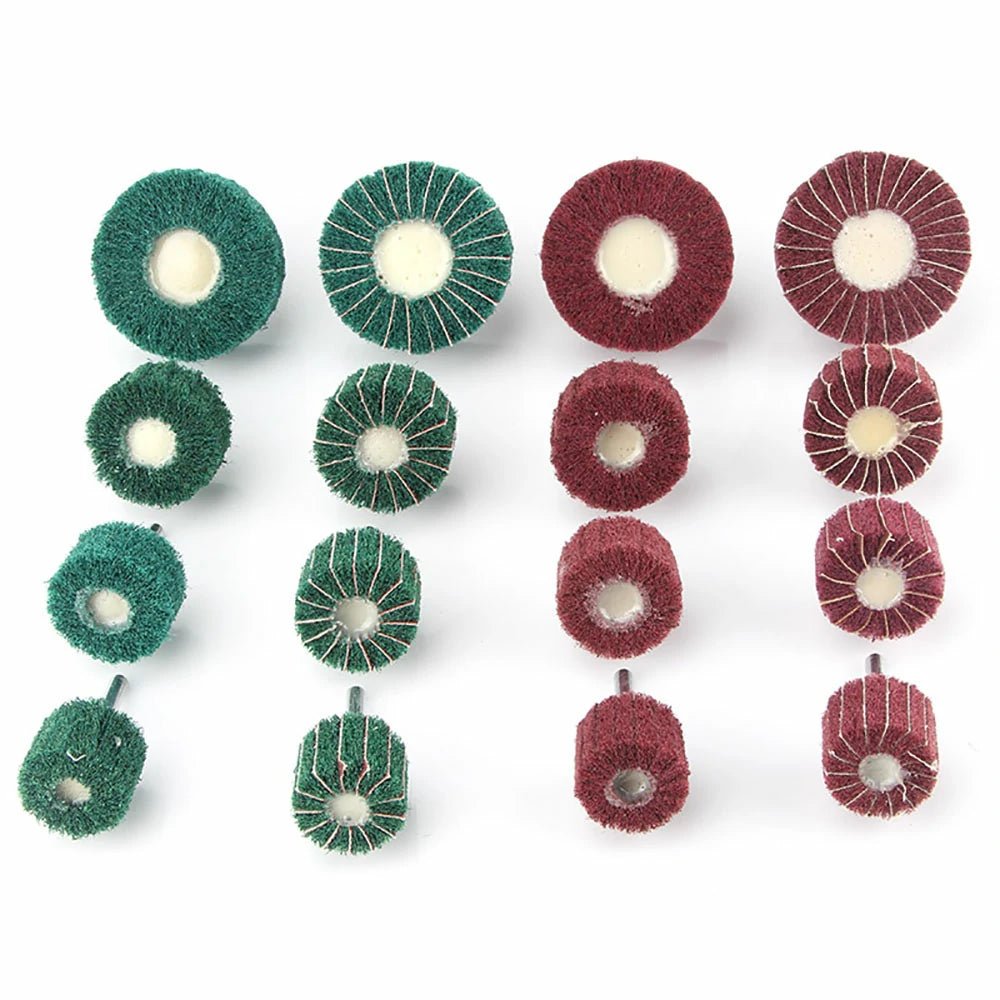 6mm (1/4'') Shank Non - woven Abrasive Buffing Wheel - High Performance Polishing Wheel For Metal, Wood, Plastic - Power Drill - HomeDIYer