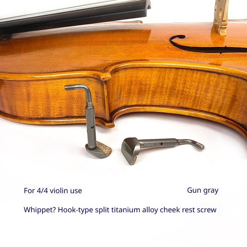 Greyhound STRADPET Titanium Violin Chinrest Screw – Hook Type, 8.5g, Rust‑Free (4/4)