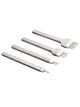 White Steel Diamond Chisel Set – 3/4/5/6mm Spacing, 1/2/4/6 Teeth for Leather Stitching