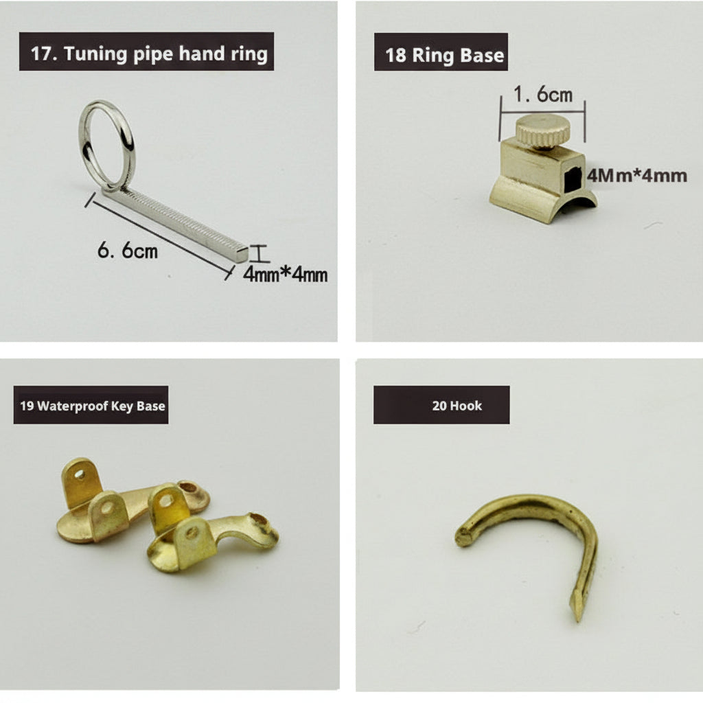 B♭ Trumpet Universal Maintenance Kit – Water Keys, Springs, Covers, Cork Pads, Nozzle Separator & More