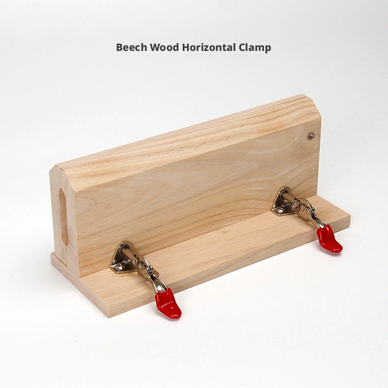 Hand‑Stitched Wood Clamp – 8 Styles for Leather Sewing (Beech/Pine, Lychee or Leather Veneer)
