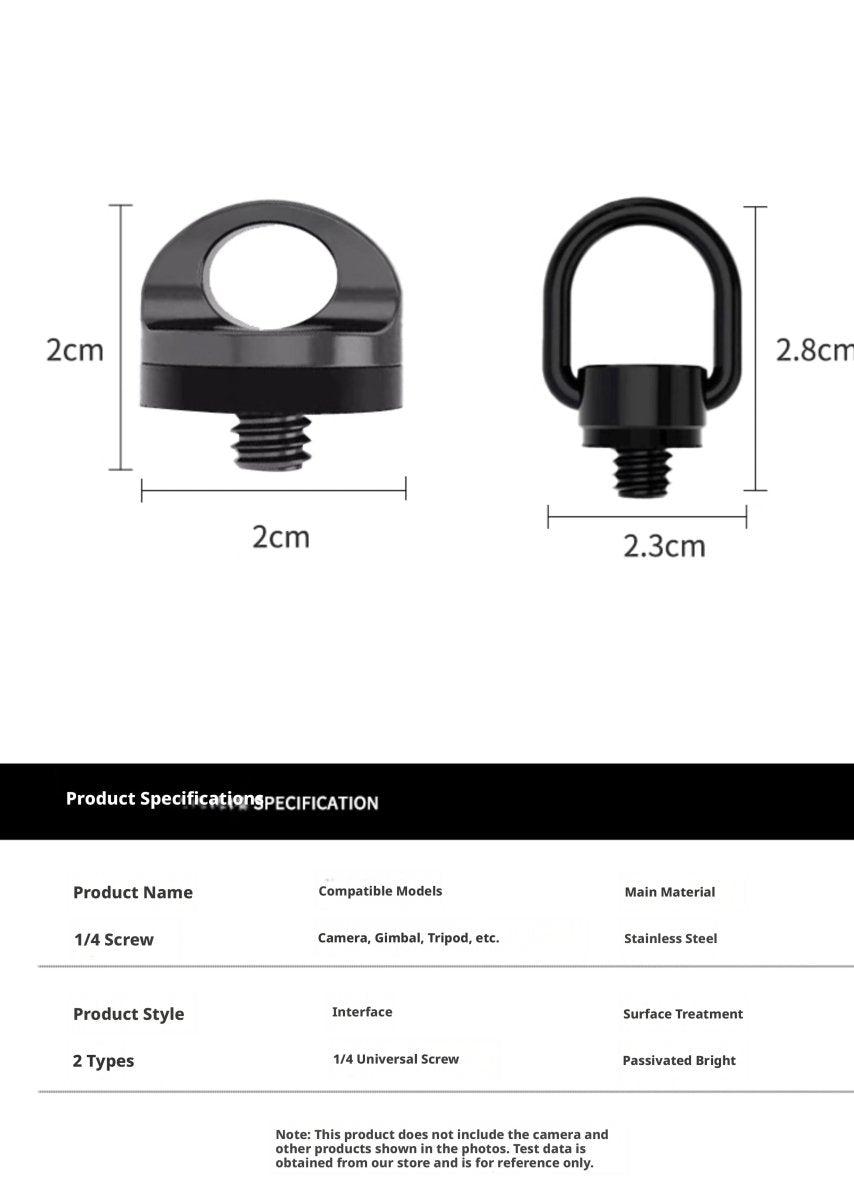 1/4" Camera Strap Screw Mount Adapter for DJI Pocket 3, Insta360 & Action Cameras - HomeDIYer
