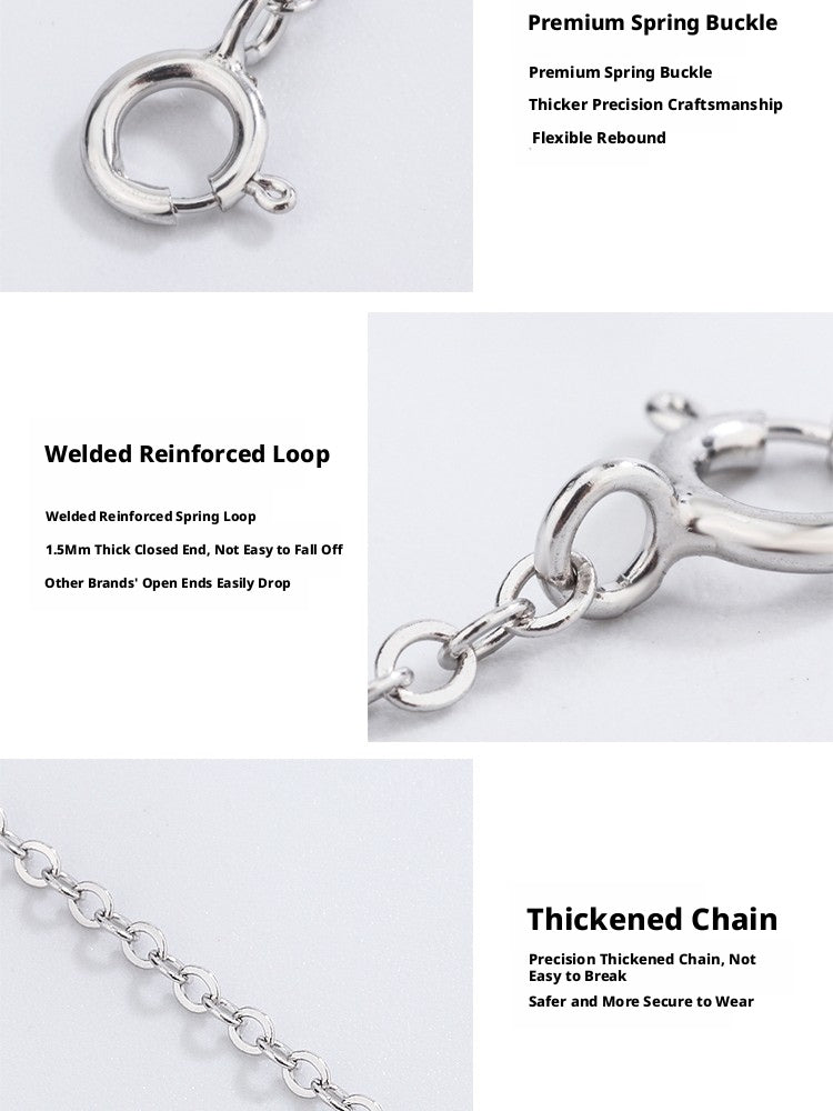 S925 Sterling Silver Extension Chain – 3 - 15cm, Double Safety Clasp - HomeDIYer