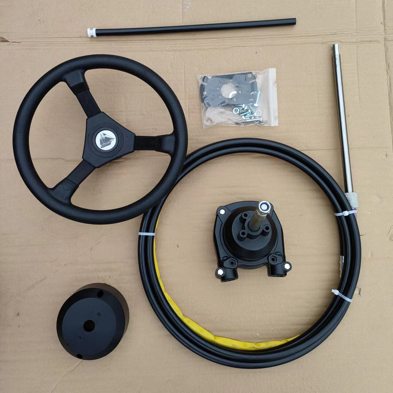 Marine Rotary Steering System & Cable — Planetary Gear Helm Kit or Cable-Only for Outboard Boats