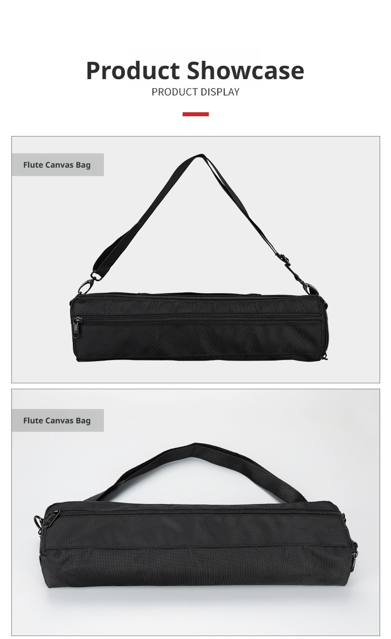 MEIDASI Flute Case & Bag – 16/17‑Hole Wooden Box (Round/Square) + Leather + Canvas Bag