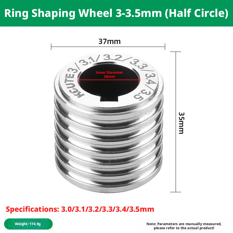 KCUTE Manual Ring Shaping Machine – 40+ Roller Wheels, for Gold/Silver