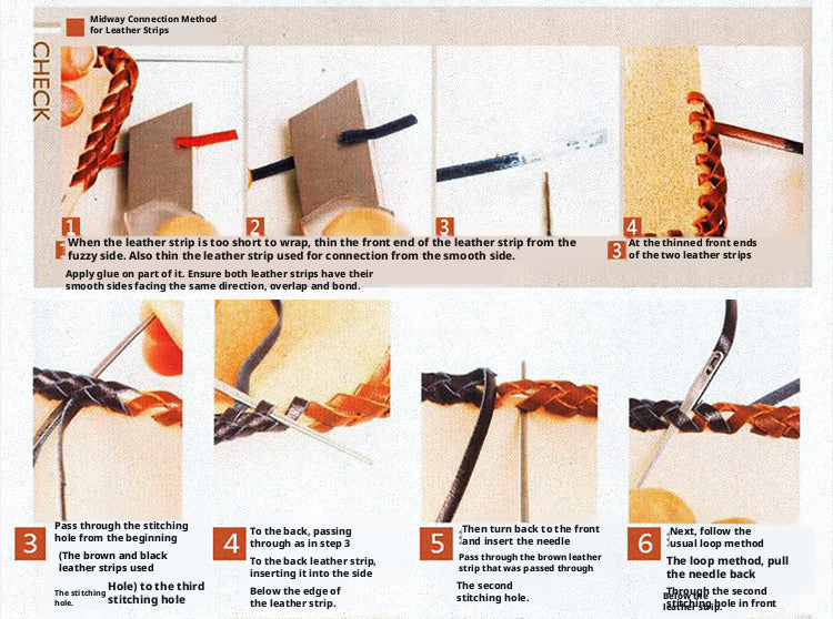 Woven Leather Cord Needle – 56mm Flat Cord Weaving Needle for 3mm Leather Rope (10 Pack)