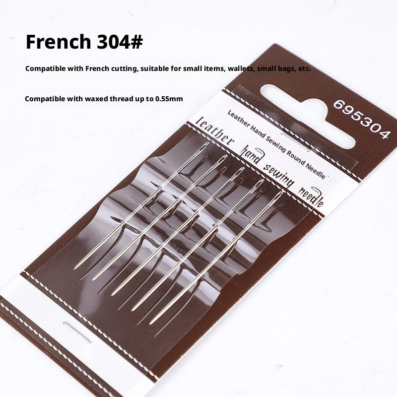 Leather Round Head Needle – Hand Sewing Needles for Saddle Stitch (French 304# / 602# / 603# / 605#)