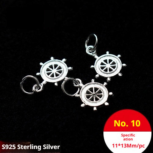 s925 Sterling Silver Pendants & Beads – 40+ Shapes for DIY Red String Bracelets, Crystal Jewelry, Handmade Weaving Accessories