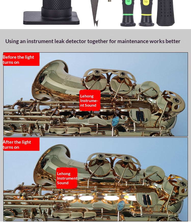 Complete Saxophone Repair Tool Set – Screwdrivers, Spring Hook, Adjustment Tabs, Rubber Hammer & Torch