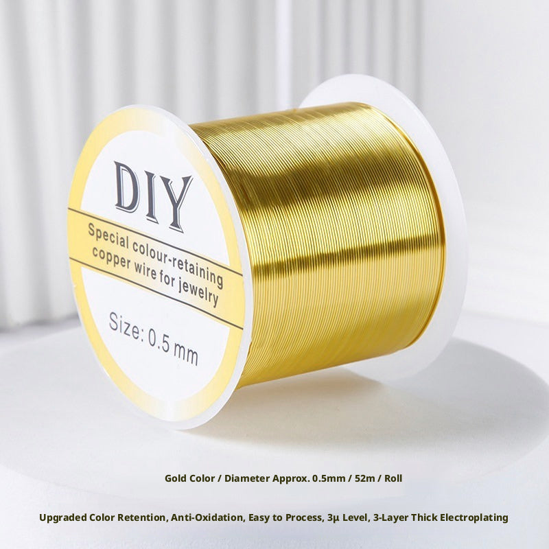 100m Color‑Retaining Copper Wire – DIY Wire Wrapping & Flower Making