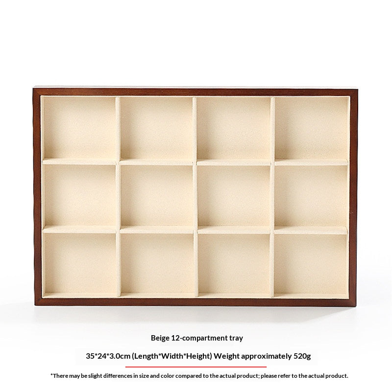 Premium Solid Wood Jewelry Display Trays for Photography & Organizing