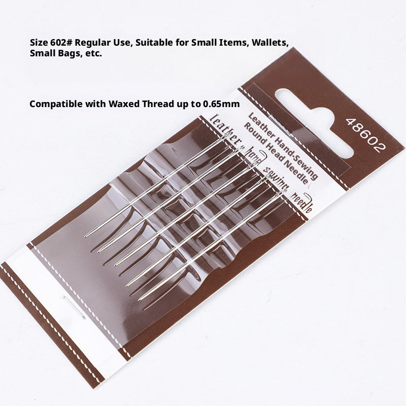 Leather Round Head Needle – Hand Sewing Needles for Saddle Stitch (French 304# / 602# / 603# / 605#)