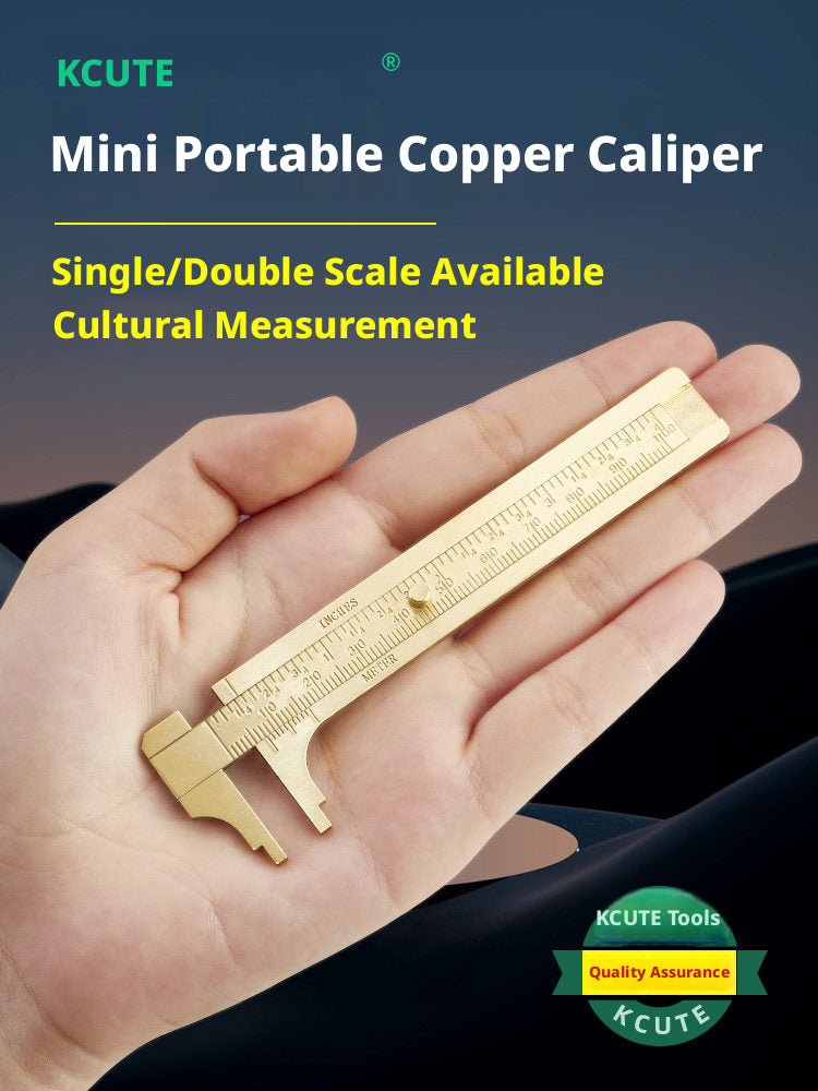 Solid Brass Mini Caliper Set – 0.1mm Accuracy, Jewelry & DIY Measurement