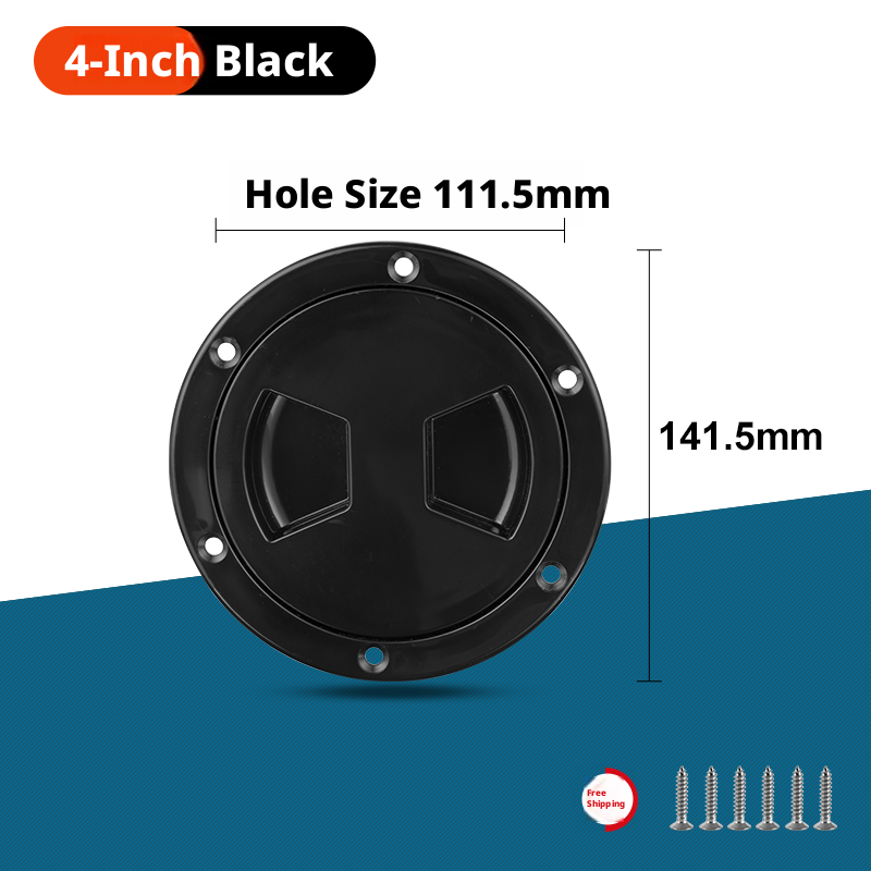 Boat Deck Hatch Cover — Round & Square ABS Inspection Port with Rubber Seal