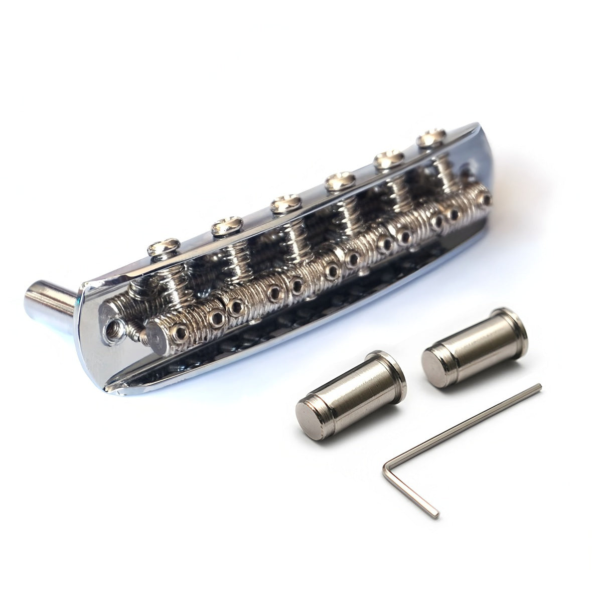 Mustang electric guitar bridge, adjustable guitar bridge for Fender Jaguar Jazzmaster chrome