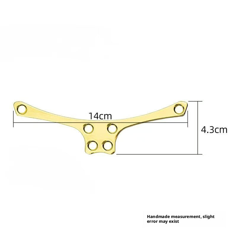Saxophone Strap Hardware Set – Swallow Cross Bar, 5‑Hole Buckle & Metal Hook (Gold or Black)