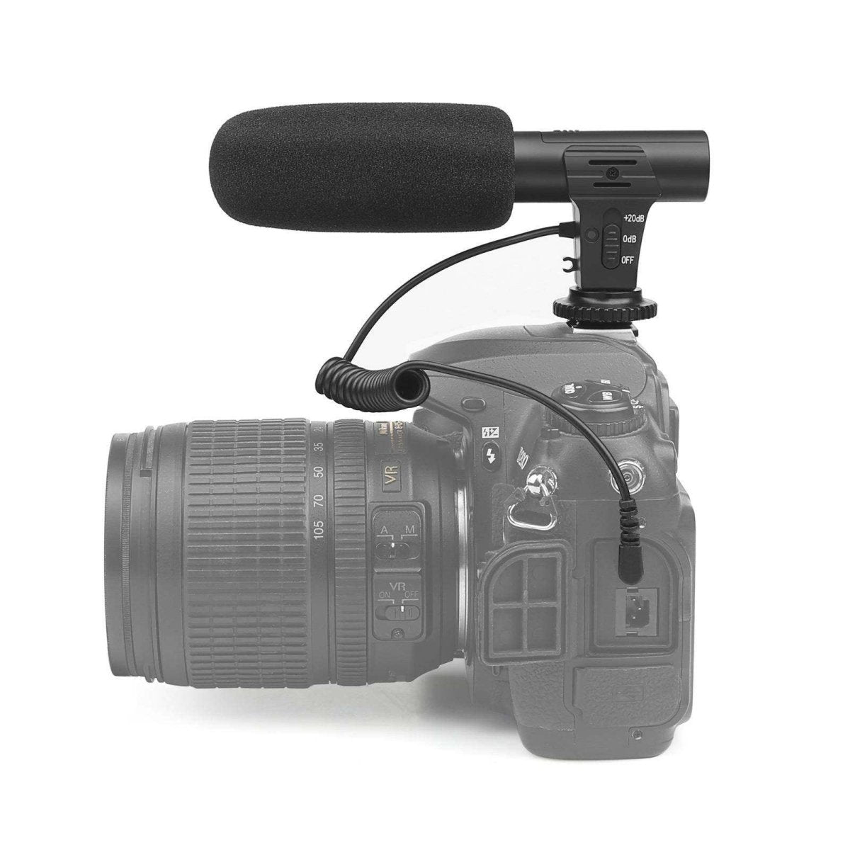 On - Camera Shotgun Microphone with Cold Shoe Mount for DSLR & Mirrorless - HomeDIYer